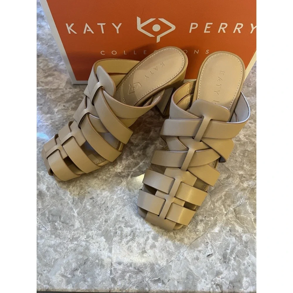 Sz 5.5 Puebla Fishermen Caramel Slide‎ Heel Sandal NEW Summer Spring Casual Shoe